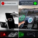 Automatic Calibration Wireless Car Phone Holder 15w Fast Charging And Heat