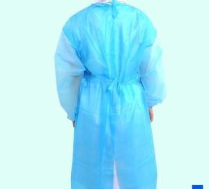 China Sanitary Sterile Disposable Body Suit , Foam Proof Non Woven Disposable Surgeon Gown factory