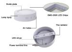 Dimmable Round Led Panel Downlight High Lumen 2835SMD Energy Saving