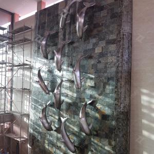 China Matte Surface Stainless Steel Dolphin Sculpture factory