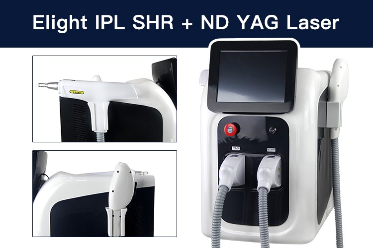 2022 Portable 2 in One IPL Nd Yag OPT Freckle Whitening Laser Tattoo Hair Removal Equipment