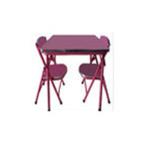 Kids Study Folding Table and Chair Set Metal Construction for Convenient Storage