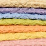 Breathable Textured Polyester Jacquard Fabric 129gsm For Garment