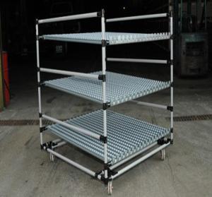 China Heavy Duty steel Pipe Rack with Caster Wheels , Lean Pipe and Black Pipe Joint Assemble factory