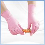 Hygiene Oil Proof Household Cleaning Gloves Disposable Pink PVC Gloves