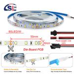 Flexible DC12V24V 8mm10mm 60leds 3000K Warm White Die-Board SMD2835 for Hotel