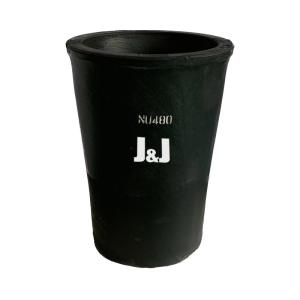 China 1 - 100kg Capacity Graphite Induction Furnace Crucible Straight Cylindrical Up to 1600°C factory