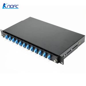China 1U Fiber Optic Patch Panel LC Rack Mount Fiber Optic Terminal Box factory