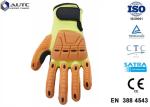 Two Layer Half Leather PPE Safety Gloves fire resistance