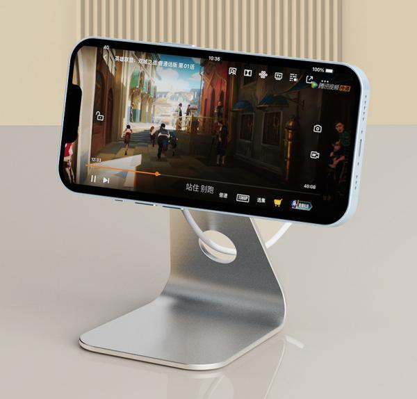 Custom Logo Anti Skid Wireless Charger Corporate Gift Aluminum Alloy Stand For