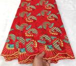 100% cotton embroidered lace fabric women cheap fabric very comfortable and soft