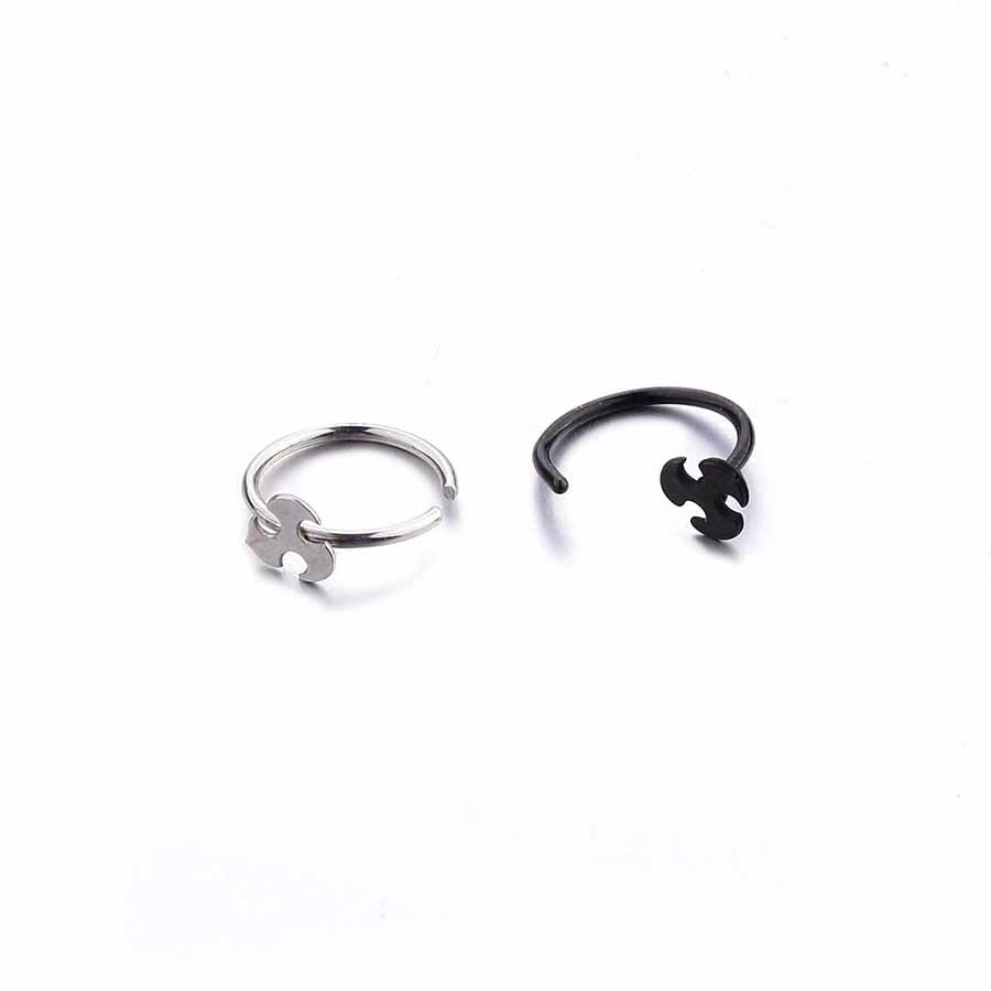 Wholesale nose ear cartilage piercing jewelry 20g surgical steel thin small open nose rings for sale