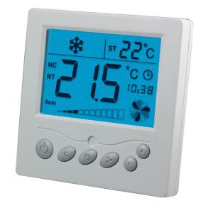 China Professional Cooling Fan Coil Thermostat With White Large LCD Display factory