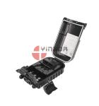 Black PC ABS 16 Cores FTTH Fiber Optic Splitter Box For Splitter Cassette /