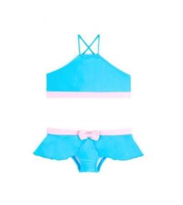 China Blue And Pink Crop Top Bikini - Boneca factory