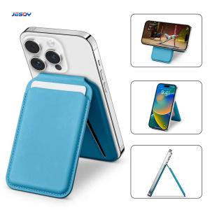 China PU Leather MagSafe Wallet Stand Customizable With Embossed Or UV Print Logo factory