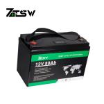 ISO 80Ah 12 Volt Lifepo4 Battery Rechargeable Lithium Ion Electric Power