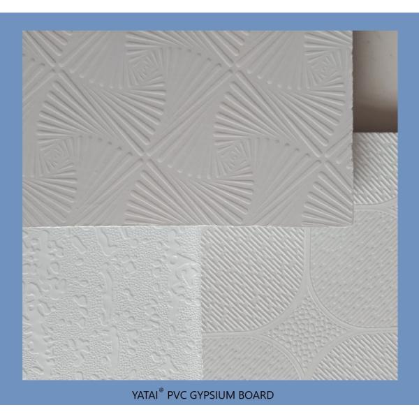 Class A Fire Resistance Vinyl Gypsum Ceiling Tiles In Tapered Edge Design