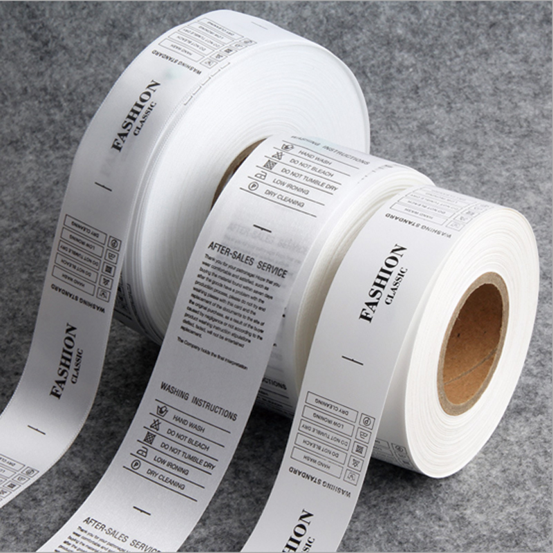 Customized Satin Wash Care Printing Labels For Clothing