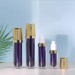 Dark Blue PET Acrylic Bottles Luxury For Facial Cleanser Serum Lotion And Cream