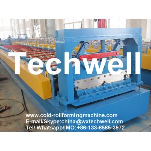 Standing Seam Roof Panel Roll Forming Machine With Hydraulic Cutting Device for
