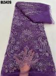Luxury Pearl Lace Fabric Indian Handmade Beaded Sequin Embroidered Mesh Fabric