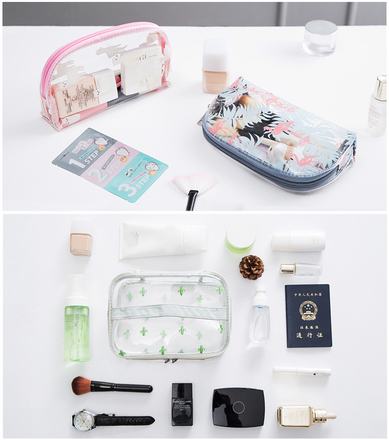 Water Resistant Tansparent Toiletry Bag Sets Custom Logo