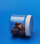 Airtight Transparent Plastic Jar Round Shape 59MM Caliber PP Screw Lid