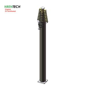 China 15m lockable pneumatic telescopic mast 30kg payloads 2.8m closed height for antenna tower factory