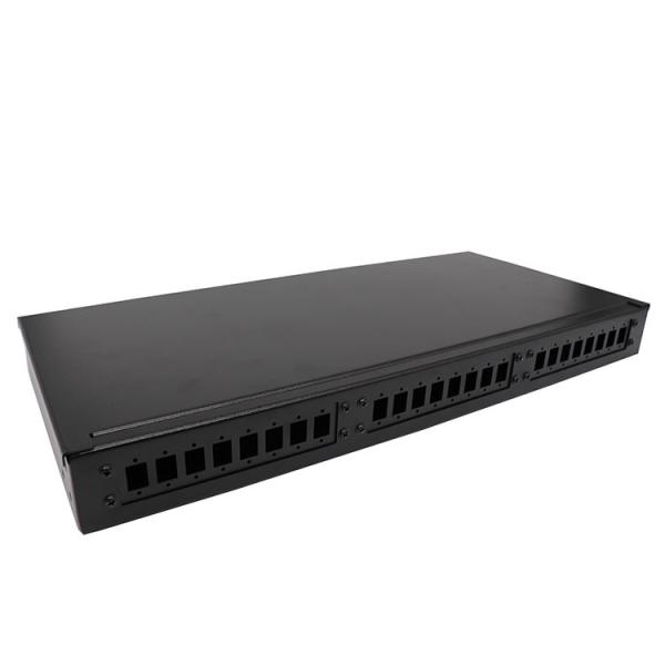 24 F Rack Mount Fiber Patch Panel Changeable Adapter Plate / Fiber Optic Termination Box