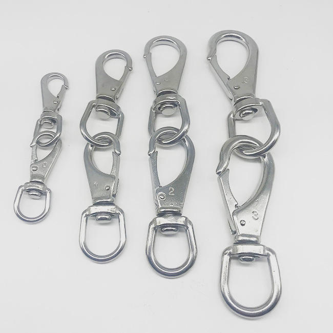 Stainless Steel Polished Swivel Snap Hook for Mining and Healthcare Applications