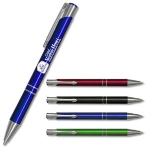 China blue body metal pen,blue color metal ball point pen, popular style factory