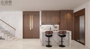 China Classic And Elegant Chinese-Style Stainless Steel Cabinet: Wood Grain And Deep Wood Tone factory