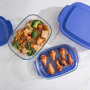 Borosilicate Glass Bakeware with PP Lid 1000ml to 3600ml