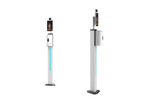 China Hospitals Facial Recognition Thermometer Non Contact Fever Scan Free Standing factory