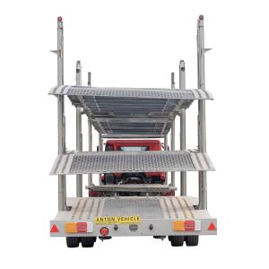 China Double Deck Hydraulic Lifting SUV Car Carrier Box Trailer with 24hour Online Service factory