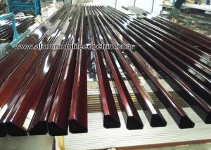 China Extruded Aluminum Hex / Round / Oval Tube With Wood Grain Effect factory