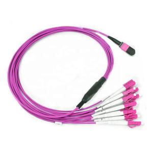 China MPO Trunk Fiber Optic Cable Accessories Patch Cord 8 12 24 Cores MM OM4 factory