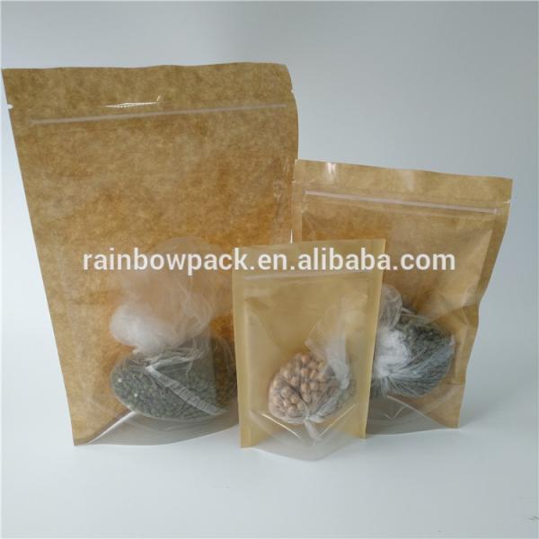 150 Micron Thickness Paper Food Bags Strong Freeze Resistance For Bread Packaging