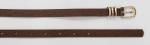 Dark Brown Womens Fashion Belts Embossed Patterns / Metal Loops Available