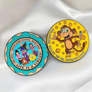 China UV Printing Custom Logo Cute Enamel Pins Gold Plated Hard Metal Lapel Pin factory