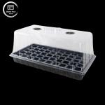 Durable Black Plastic Seedling Trays for Greenhouses Recycled Material 50 Cell