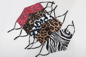 China Custom trendy Leopard fabric cotton PM2.5 Face Mask,many colors for option factory