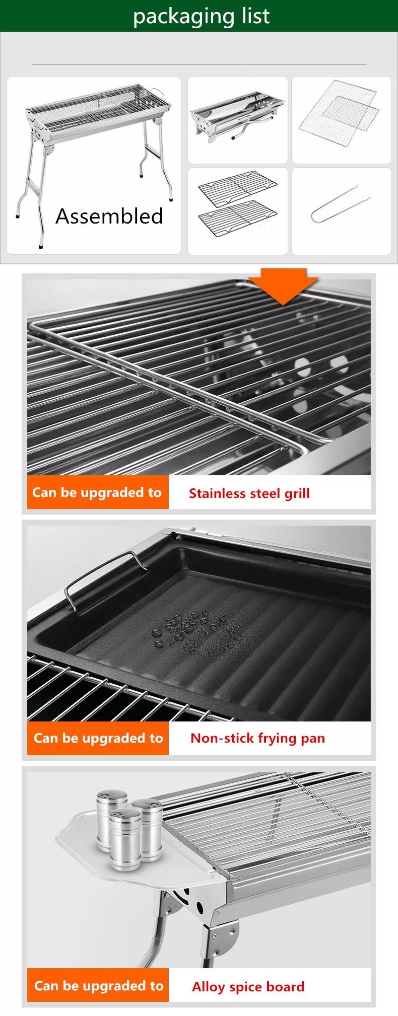 High Pressure Protection Device Stainless Steel BBQ Grill for Outdoor Entertaining