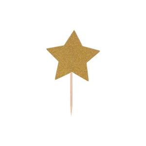 China Wedding Dessert Birthday PE Star Cupcake Toppers factory