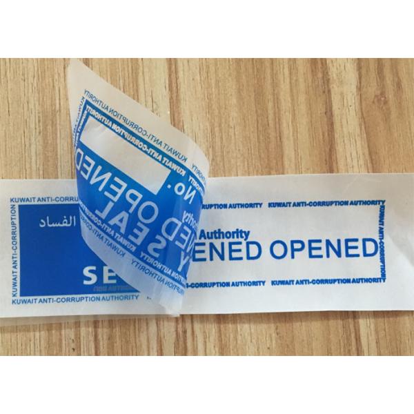 Custom Logo Tamper Evident Label Waterproof Security Sealing Label For Packing