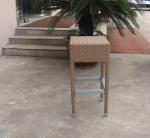 Resin Wicker Bar Set , Dark Brown Rattan Conservatory Furniture