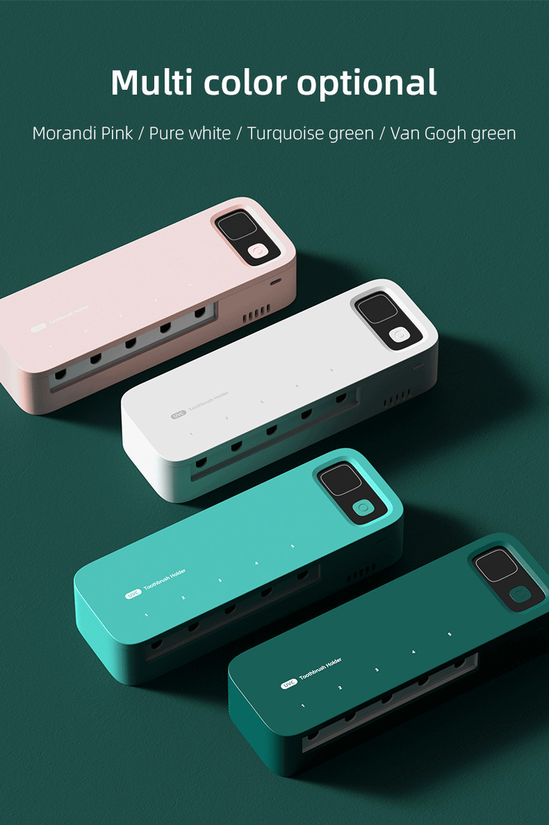 Smart Automatic UV Toothbrush Case With 2000Mah Battery 5 Toothbrush Positions