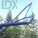 Outdoor Basketball Stand With Tempered Glass Backboard Inground Baketball Hoop