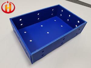 China Custom Non Toxic Blue Corrugated Pp Packaging Box For Seafood factory